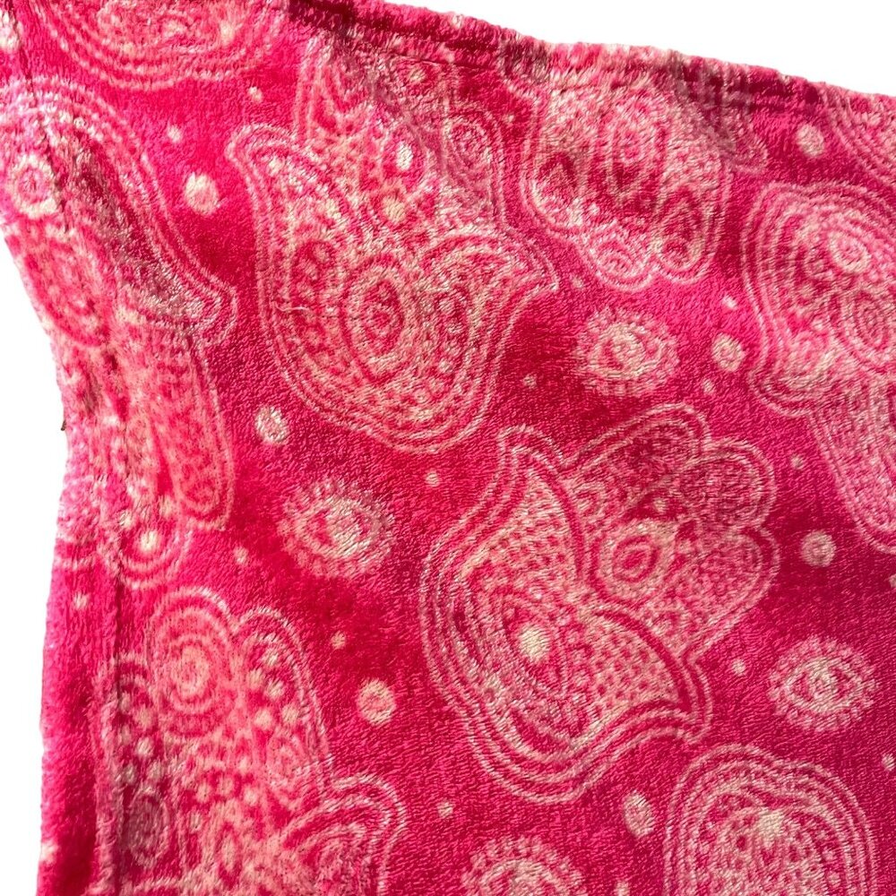 Pink Polyester Hamsa Patterned Throw Blanket
